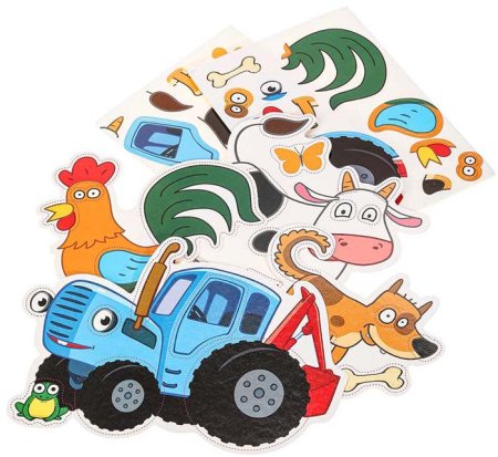 Умные игры Мягкая аппликация «Синий Трактор»