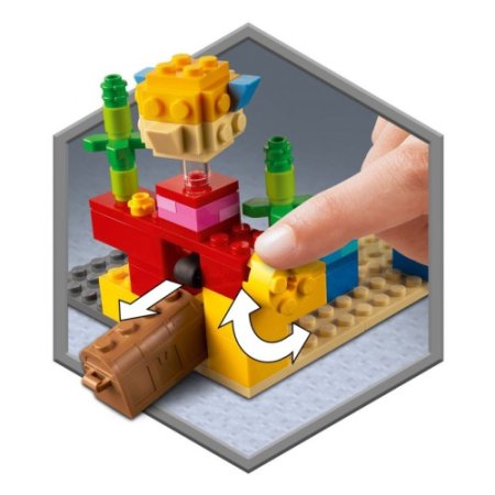 LEGO Конструктор Minecraft "Коралловый риф" 92 детали