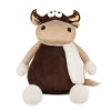 Maxitoys Мягкая Игрушка Luxury, Бык Семен в Белом Шарфе, 27 см / цвет белый, коричневый