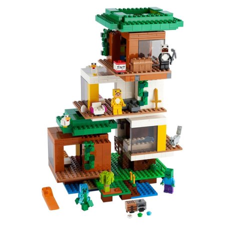 LEGO Minecraft Конструктор "Современный домик на дереве", 909 деталей
