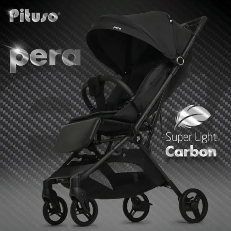Коляска PERA (прогул)рама carbon/PU,New (Black)