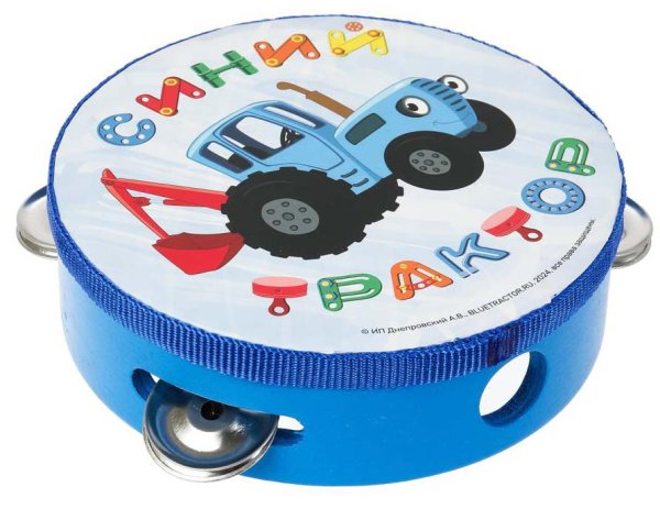 Буратино Деревянный бубен "Синий Трактор"
