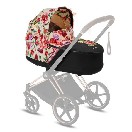 Cybex Спальный блок Cybex Lux Carrycot для колясок Priam III / цвет FE Spring Blossom light/Бежевый, черный