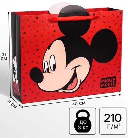 Пакет бумажный подарочный "Mickey Mouse"