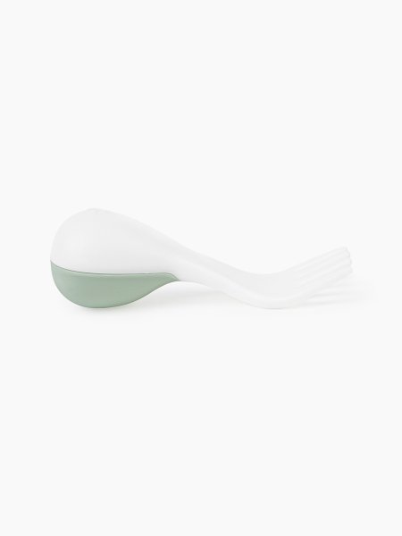 Happy Baby набор столовых приборов (ложка и вилка) детский (white & olive )