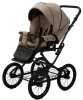Adamex Коляска 2 в 1 Porto Retro Deluxe / цвет темно-бежевая кожа