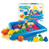Genio Kids Набор для детского творчества Умный песок c надувной песочницей / разноцветный					