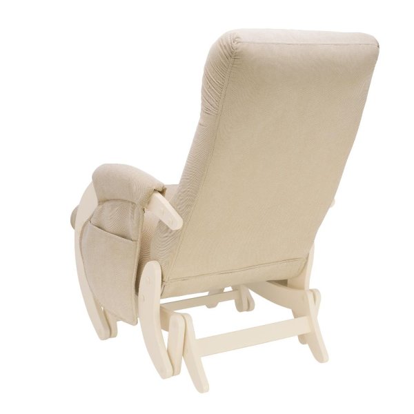 Кресло для кормления и укачивания Milli Smile с карманами  / цвет Дуб шампань, эко-кожа Polaris Beige