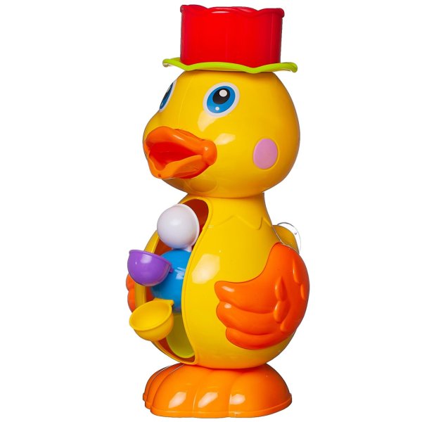 Junfa Набор игрушек для ванной Утенок-мельница с формочкой / цвет желтый