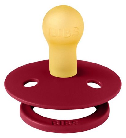 Bibs Пустышка Colour, силикон, 0+ / цвет Ruby (рубиновый)