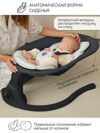 Электронные качели Amarobaby Funny swing (черный)