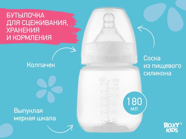 Roxy-kids Молокоотсос электрический с бутылочкой