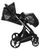 Ibebe Коляска 2 в 1 I-Stop Leathe / цвет crocodile black-black (черный)