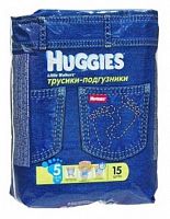 Huggies Little walkers для девочек джинс, 13-17 кг., 15 шт.
