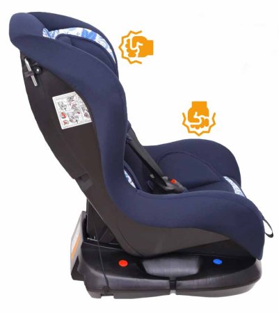 Zlatek Автокресло Galleon lux этно (0-18 кг) / цвет синий + принт