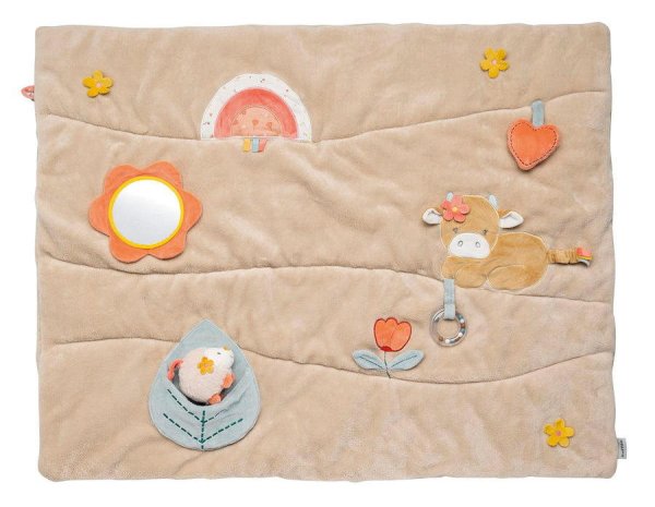 Коврик детский игровой круглый Nattou (Наттоу) MILA ZO? LANA Корова, Ёжик, Кот без арок 