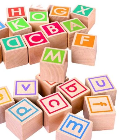 Hape Деревянная каталка-тележка с кубиками