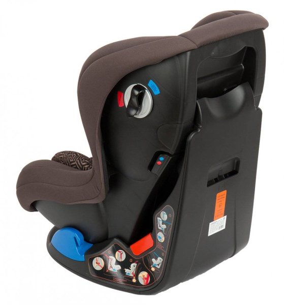 Leader kids Автокресло детское 0-18 кг Corvet Zuma Eco Brown / коричневый принт /темно бежевая кожа
