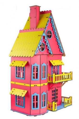 Кукольный домик Д-009 розовый