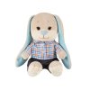 Jack&Lin Мягкая Игрушка Зайчик в Клетчатой Рубашке и Джинсах, 20 см