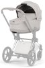 Коляска 2в1 CYBEX Priam Style Chrome Brown + спальный блок (City Grey)