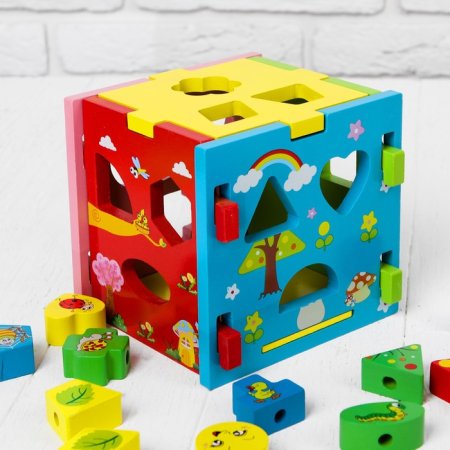 Развивающая игрушка 3в1 Кубик  "Окружающий мир"