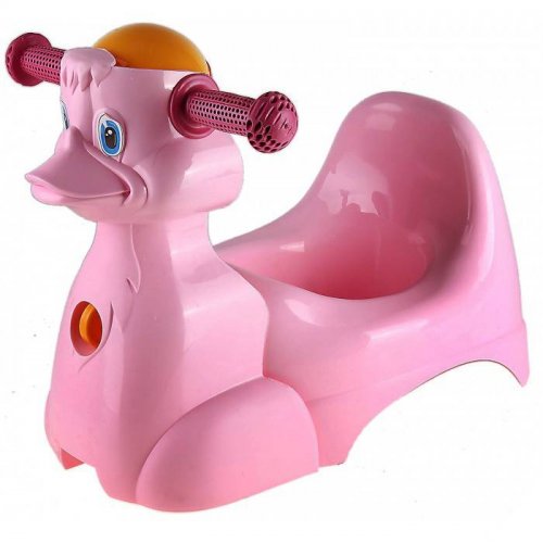 Горшок-игрушка "уточка" розовый