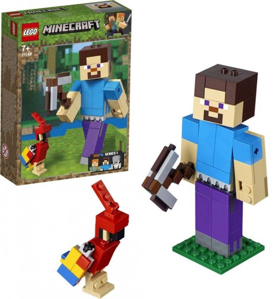 Lego Minecraft Большие фигурки Minecraft, Стив с попугаем