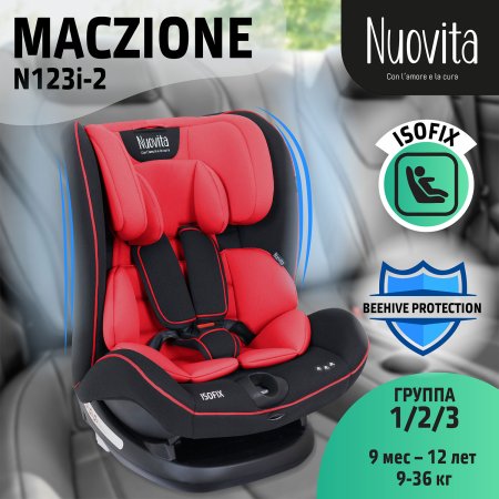 Nuovita Автокресло Maczione N123i-2 Isofix / цвет Rosso/Красный