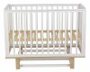 Polini kids Кроватка Simple 340 с маятником / цвет белый-натуральный
