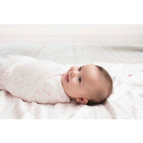 Aden&Anais Набор пеленок из бамбука Berry shibori, 3 штуки / цвет белый, розовый