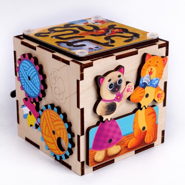 Лесная мастерская Бизиборд "Котокубик" IG0740 9019715