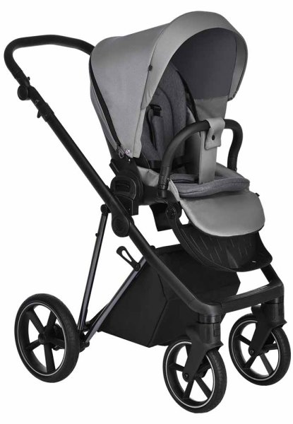Roan Коляска 2 в 1 Sol Lux / цвет Cloud Grey (серый, рама никель, ручка черная)