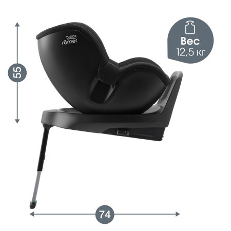 Britax Roemer Автокресло Dualfix Plus (0-18 кг) / цвет Moonlight Blue (темно-синий)