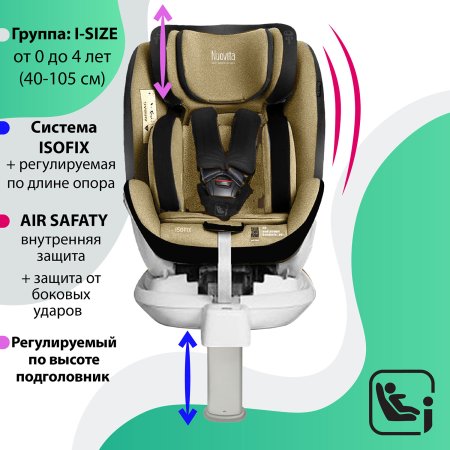 Nuovita Автокресло Maczione NiS1-1 I-Size / цвет Beige/Бежевый