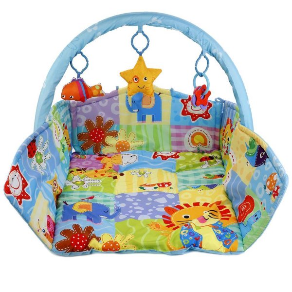 "Умка" Развивающий коврик с бортами и дугой для новорожденных
