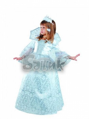 Карнавальный костюм "Снежная Королева" / возраст на 5-6 лет / рост 116 см / платье, парик, брошь