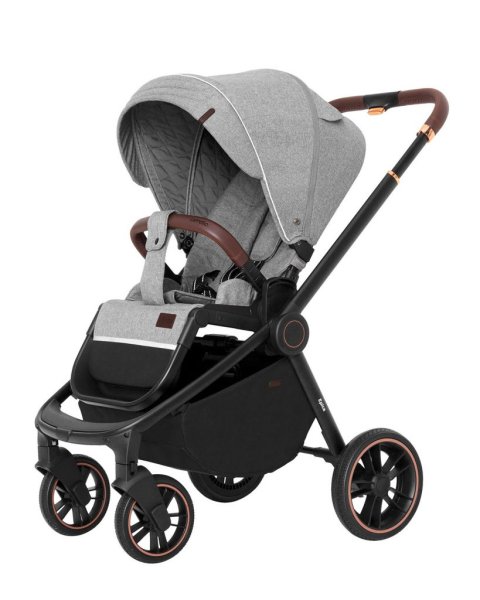 Carrello Коляска 2 в 1 Epica CRL-8510/1, цвет Silver Grey, черная рама (Дизайн 2022)