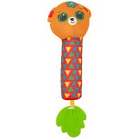 Умка Текстильная игрушка-погремушка с пищалкой Мишка / разноцветная					