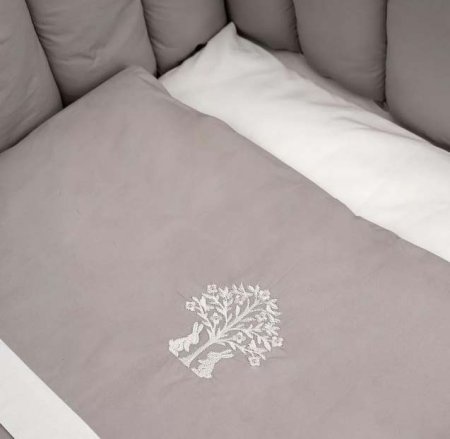 Lappetti Комплект для прямоугольной кроватки "Organic baby cotton", 6 предметов / цвет бежевый