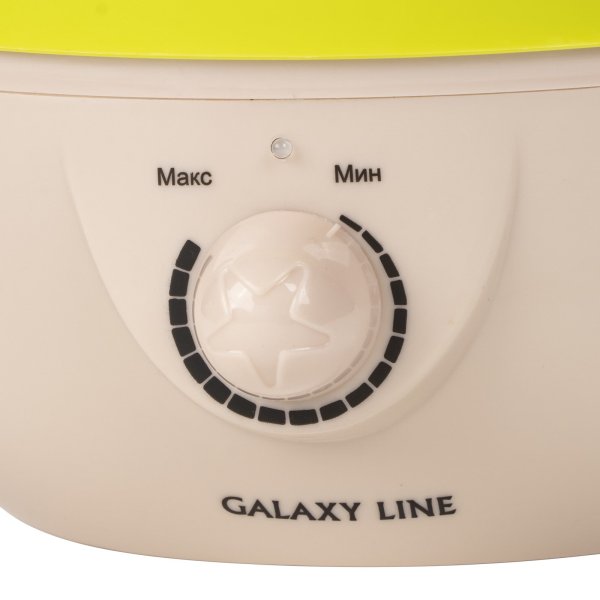 Galaxy Увлажнитель воздуха GL 8008, ультразвуковой, 35 Вт, 2.6 л, 25 м2/ жёлто-белый