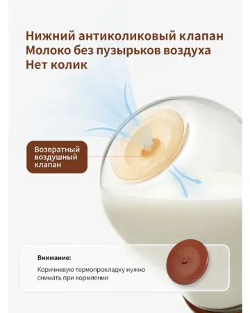 Бутылочка для новорожденных 240мл. 2-3 мес. стекло