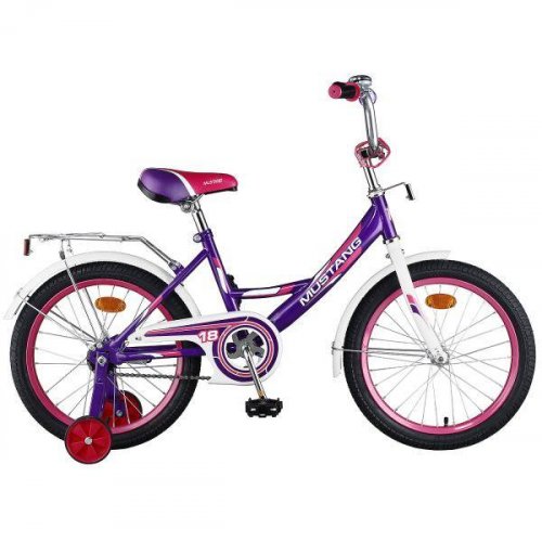 Mustang 265228   Велосипед детский 18 с звонком / цвет  фиолетово-белый