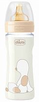 Chicco Бутылочка Original Touch Glass Uni с латексной соской, 250 мл, 2+ месяца					