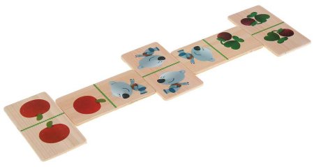 Буратино Деревянное домино «Ми-ми-мишки»