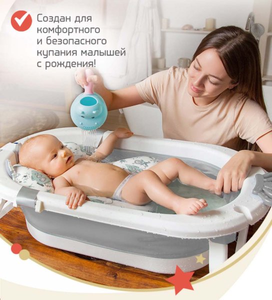 Bambini Moretti Матрас для купания Space is new / цвет мятный для купания младенца