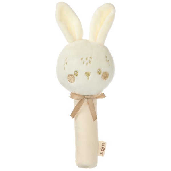 M&B  Игрушка-пищалка "Зайка", текст./ цвет бежево/белая арт.9843934