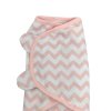 Summer Infant Конверт для пеленания на липучке SwaddleMe / цвет белый/розовый (зигзаги)