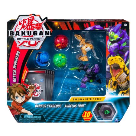 игрушка Spin master большой игровой набор bakugan даркус циндеус и аврелиус трокс / разноцветный