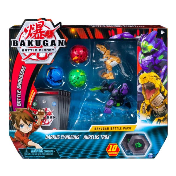 игрушка Spin master большой игровой набор bakugan даркус циндеус и аврелиус трокс / разноцветный